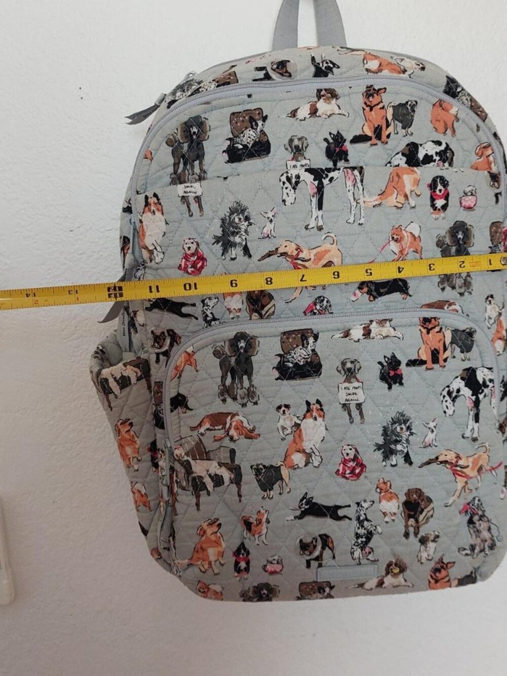 Vera Bradley dog show best in show backpack cotton gray cute kawaii back to scho - Picture 4 of 8